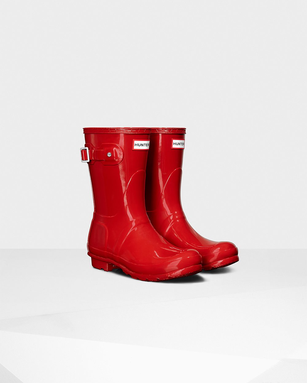 Galochas Curtas Hunter Feminina Vermelhas - Original Gloss - 61TMKXLZN